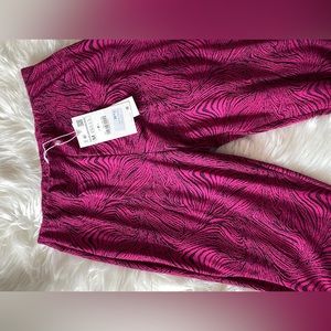 Pink & Black High Waist Stretch Zara Pants - NWT